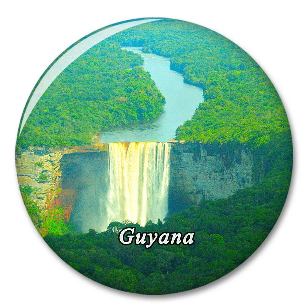 Kxrsm Bxtkpq-Guyana-2763 Guyana Fridge Magnet Decorative Magnet Bottle Opener Tourist City Travel Souvenir Collection Gift Strong Refrigerator Sticker