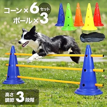 犬用　小型犬　ドッグアジリティ　５点セット Amazon.co.jp: Bonarca ドッグアジリティ 【セット/コーン6個