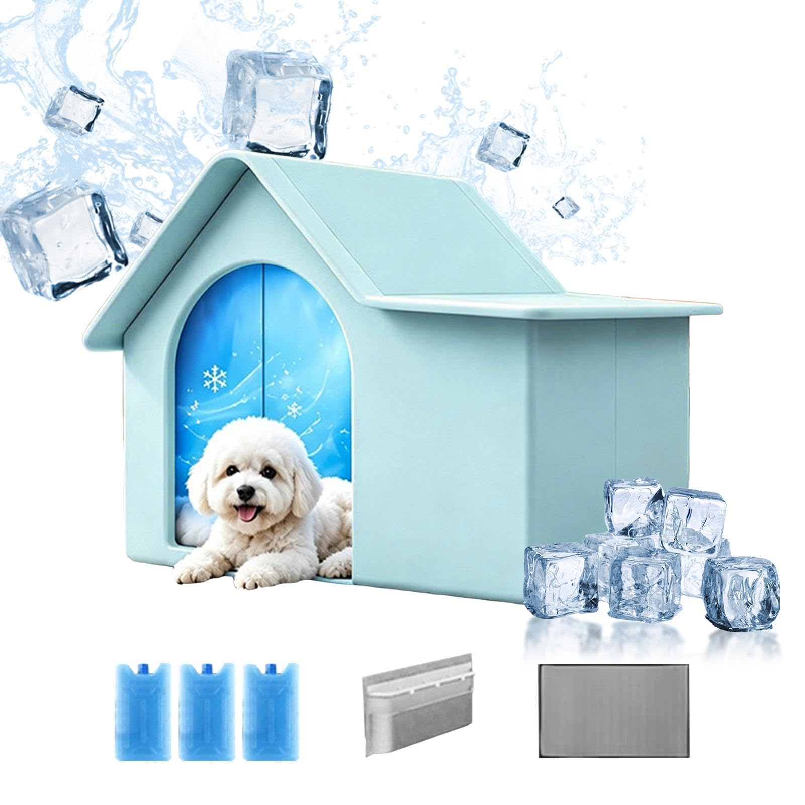 Cooling Cat House for Summer Semi-Enclosed Ice Pet Cave