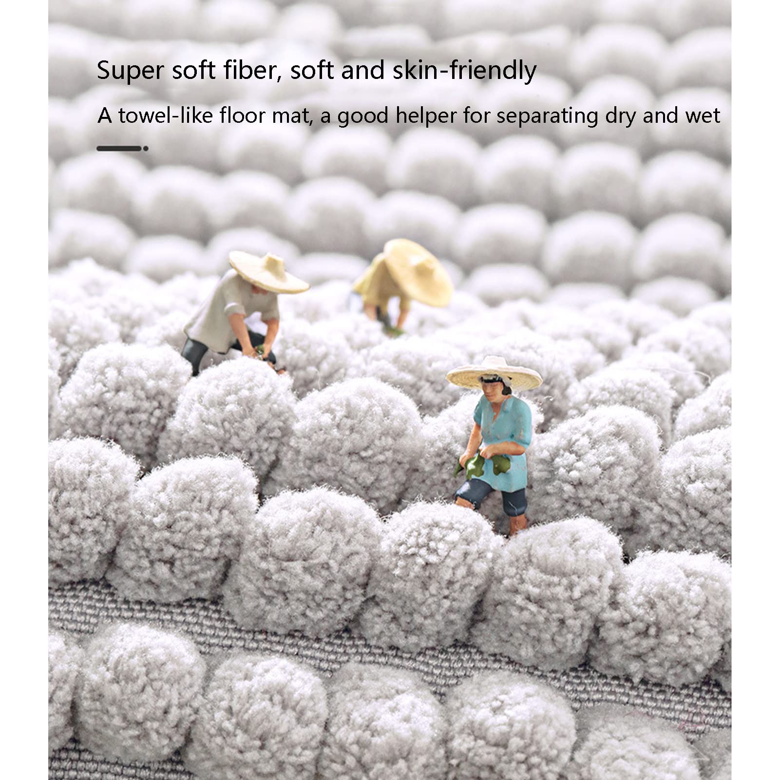 Chenille Fußmatten, Saugfähige Rutschfeste Maschinenwaschbare Teppiche in Haushaltsbädern, Geeignet für Schlafzimmer, Badezimmer, Küchen, Eingangsbereiche,J,40 * 60