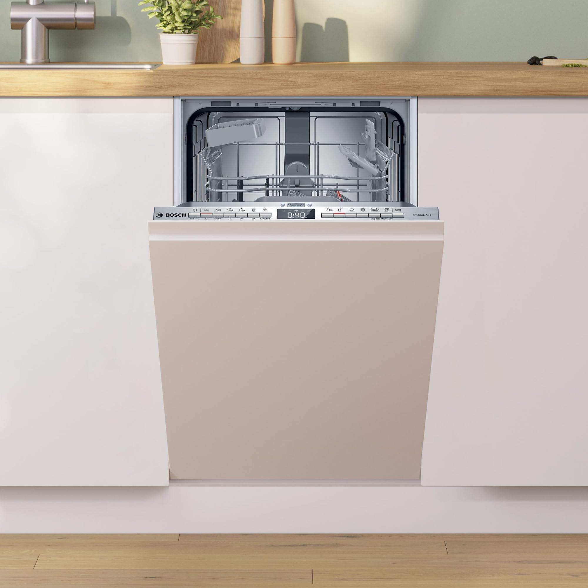 Bosch, Lavavajillas totalmente integrable, 45 cm, InfoLight, SPH4EKX17E