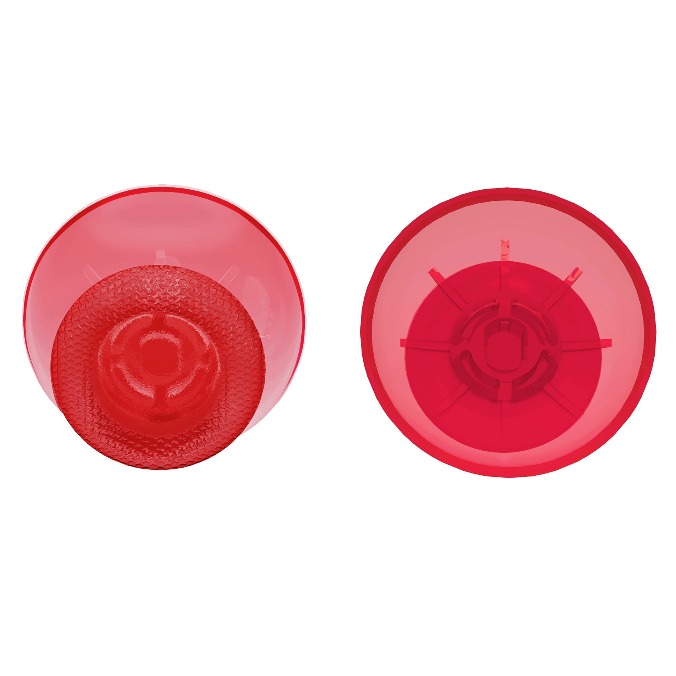 eXtremeRate Joystick pour ps5 Manette Accessoires,Stick Analogique pour ps4 Manette,Bâtons de Pouce-Rouge Transparent - 5