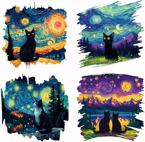 Miniatura 14 de SUPERDANT Juego de 4 calcomanías de plástico termotransferibles retro sedán para automóvil, vintage, para planchar para camisetas, bolsas de lona,