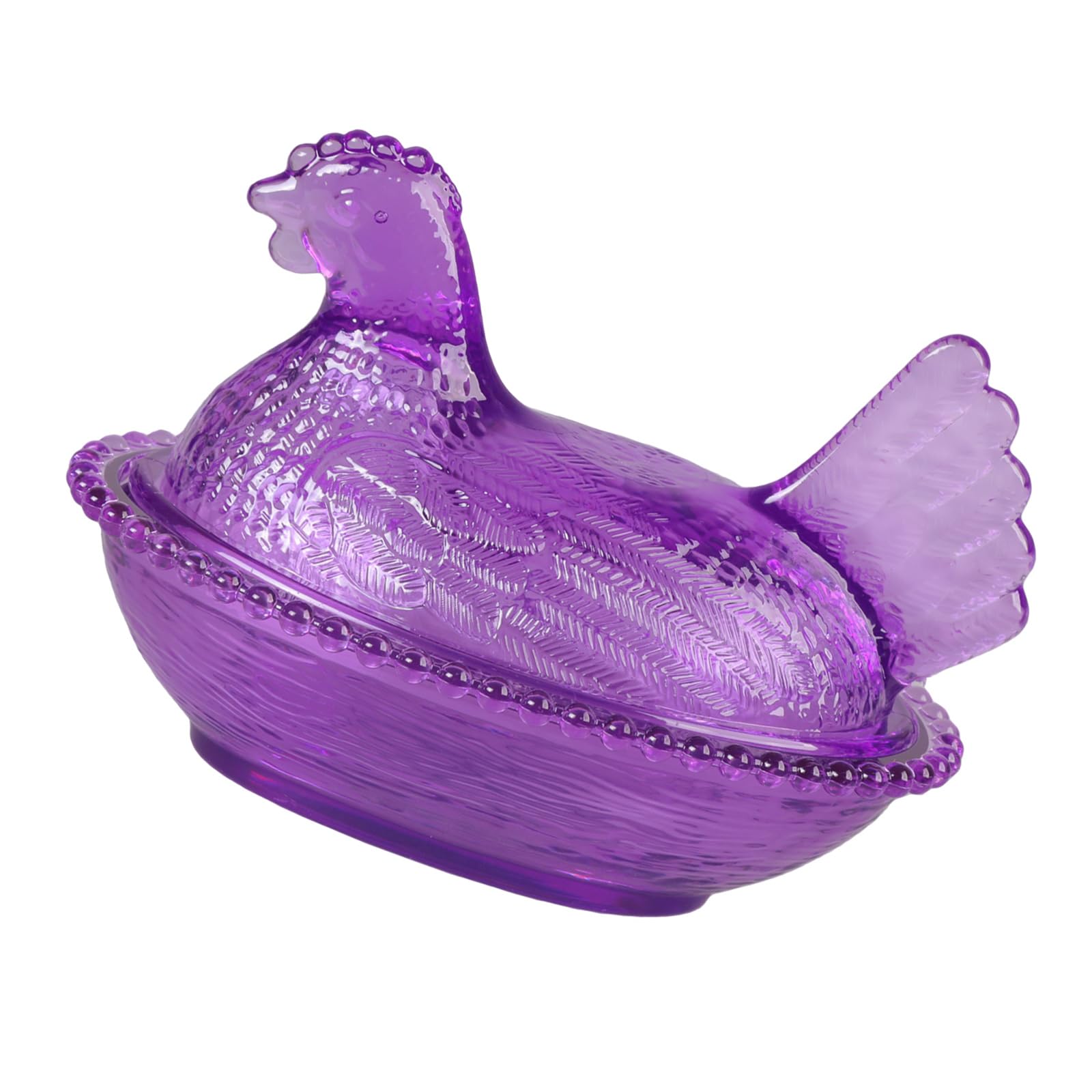 Hsioluted Hen on Nest Candy Bowl Nesting Hen Covered Trinket Box for Snacks Dessert Easter Farmhouses Desktop Decors Gift on Nest Candy Jar with Lid Desk Decors