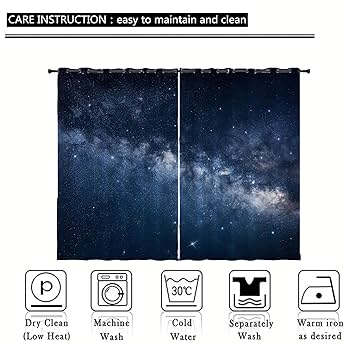 Amazon｜青い星空カーテンリビング ルーム防音遮光カーテン 3D