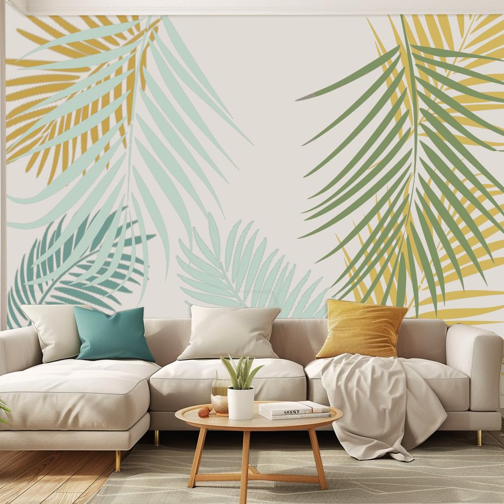 ED Laser Studio Tropical Palm Leaf Large Walls Stencils Paint Furniture Canvas Fabric Wood Patio Floor Home Decor Garden Concrete Crafts Art - Reusable Template FL179