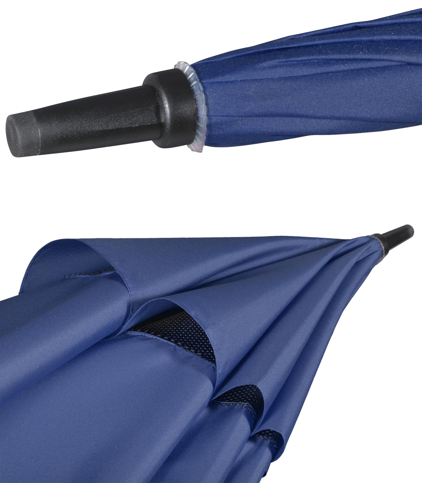 iX-brella Ombrello da golf in fibra XXL, 130 cm, automatico, doppio tetto con rivestimento di ventilazione
