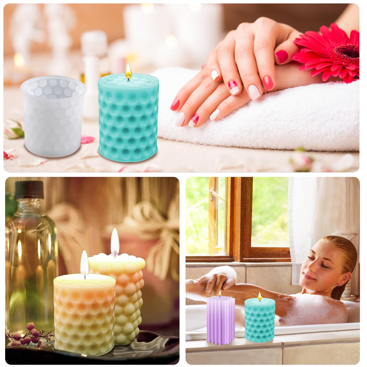Stampo in silicone per la casa, stampo in silicone artigianale per piccola casa, stampo per candele a forma di casa, piccoli stampi in silicone, stampi in resina a sgancio rapido, stampi per