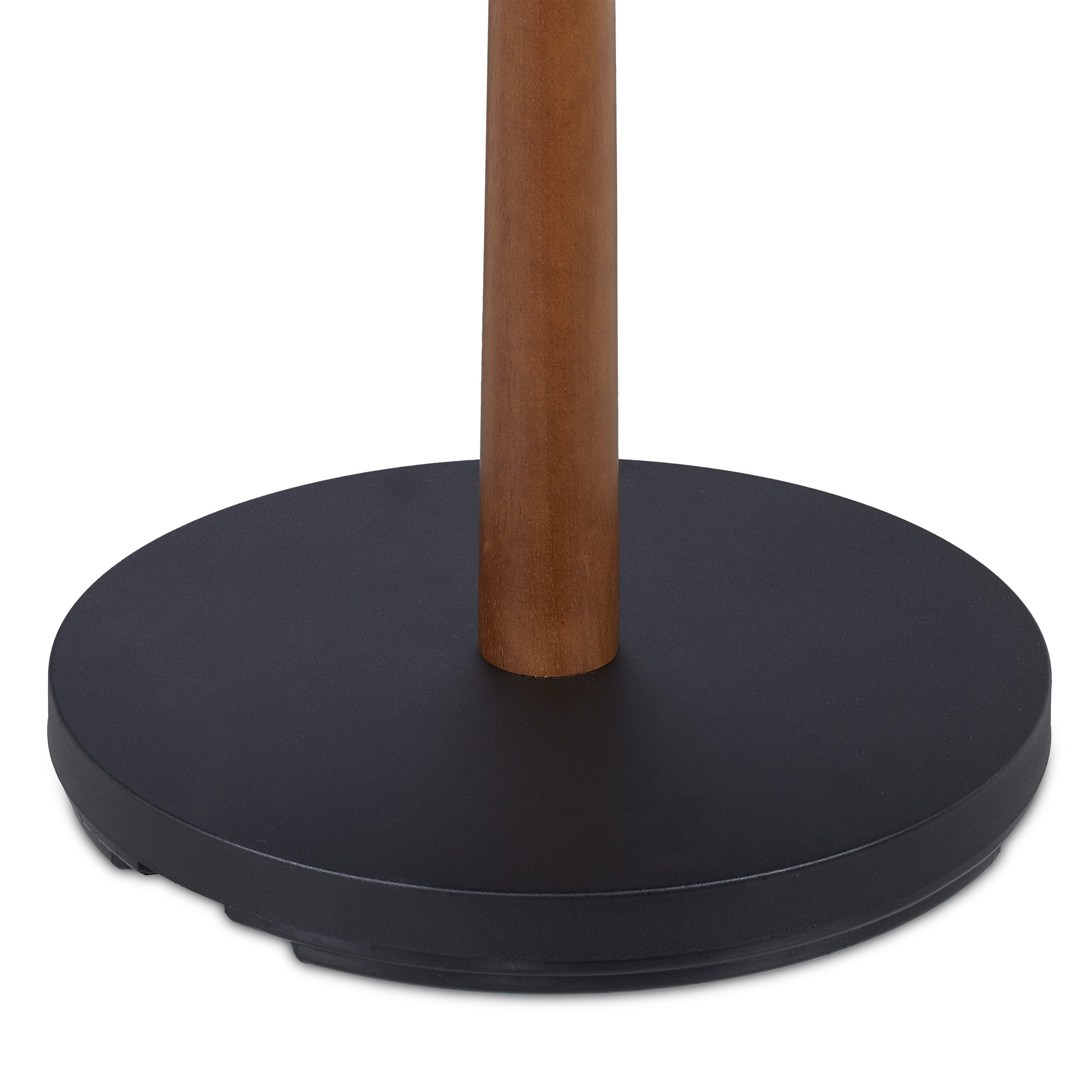Relaxdays Guéridon, Acier, Bois, H x D : 56 x 45 cm, Table d’appoint de Salon, métal Style Industriel, Noir/Marron