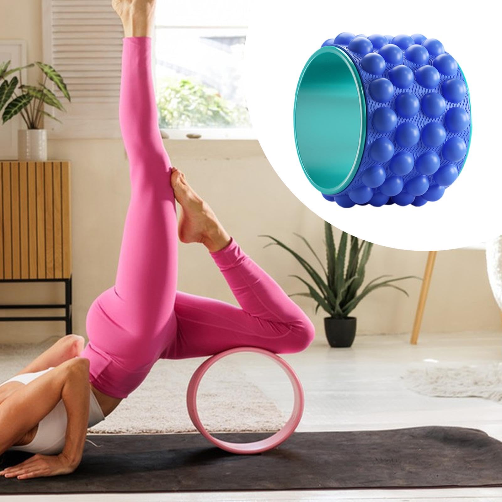Rouleau Dorsal Ergonomique – étire-dos En PP Antidérapant, Pour Yoga, Pilates, Gym Maison, Noir, Env. 390 G