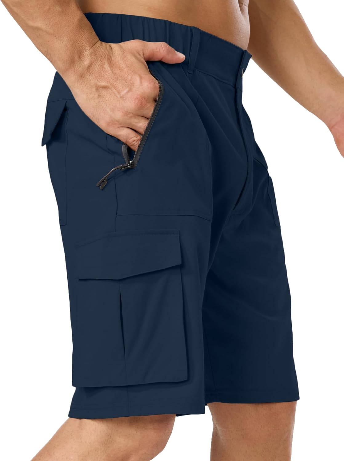 men's Lightweight Hiking Work Cargo Shorts 9" Quick Dry with 5 Pockets