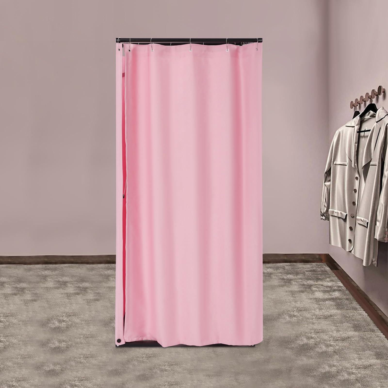 Freistehend & schnell aufgebaut Stoffschrank Offene Oberseite Kleiderschrank Stoff Stoffkleiderschrank Faltbarer Praktischer Haken – für Taschen, Kleidung & Accessoires 85×85×200 cm