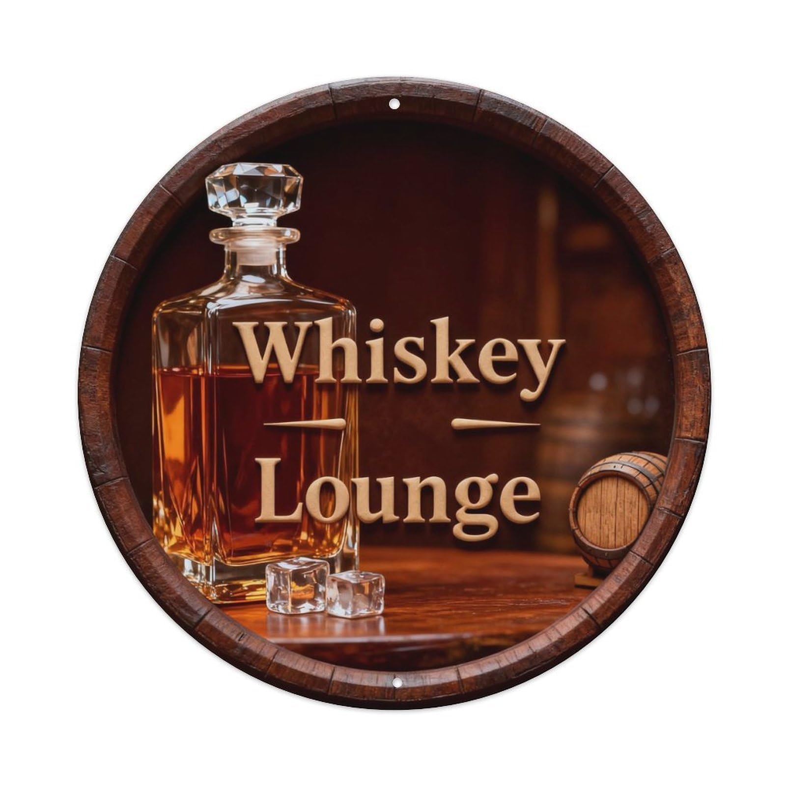 Whiskey Lounge Metal Tin Sign Plaque