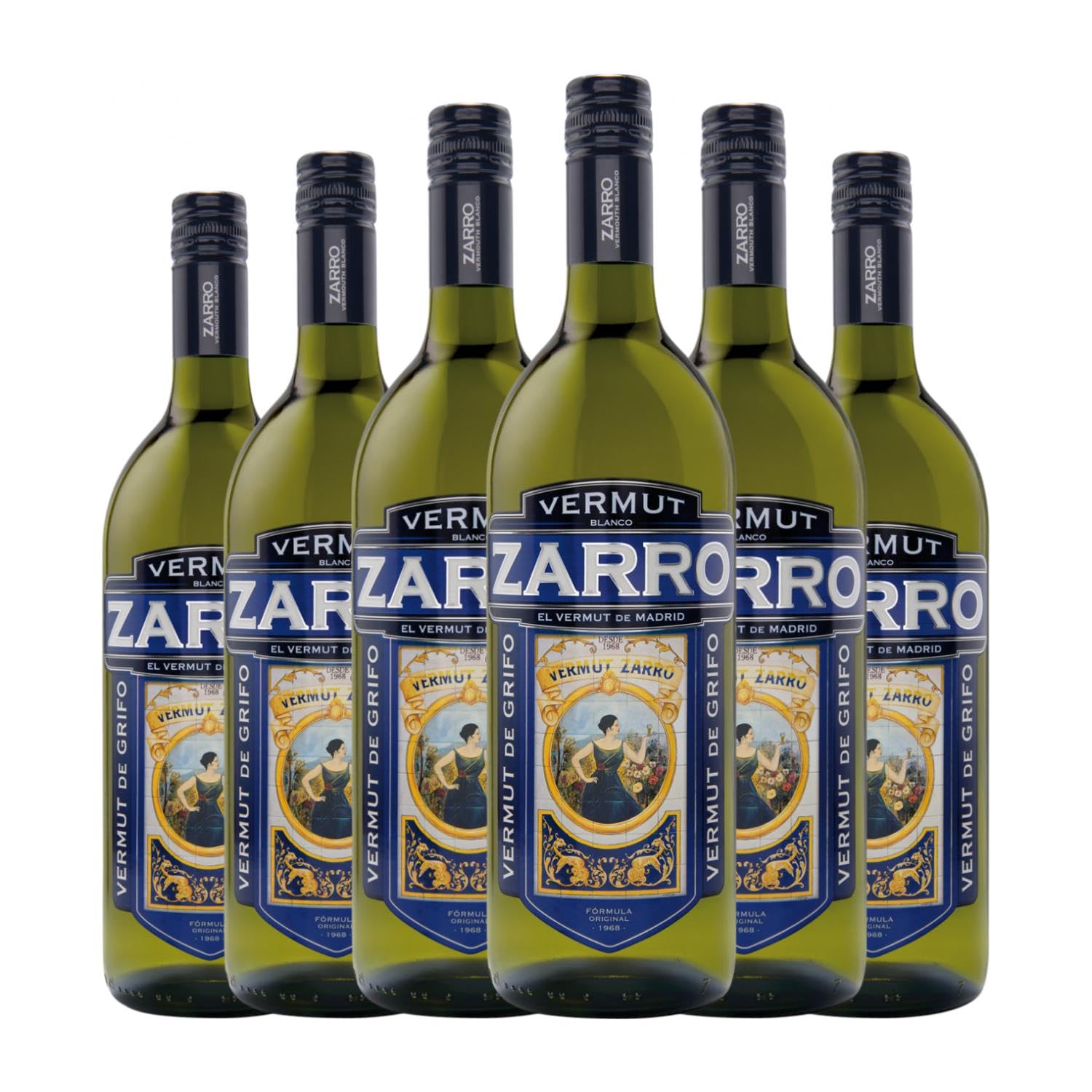 Vermut Sanviver Zarro Blanco de Grifo 1 L (Caja de 6 Botellas de 1 L)