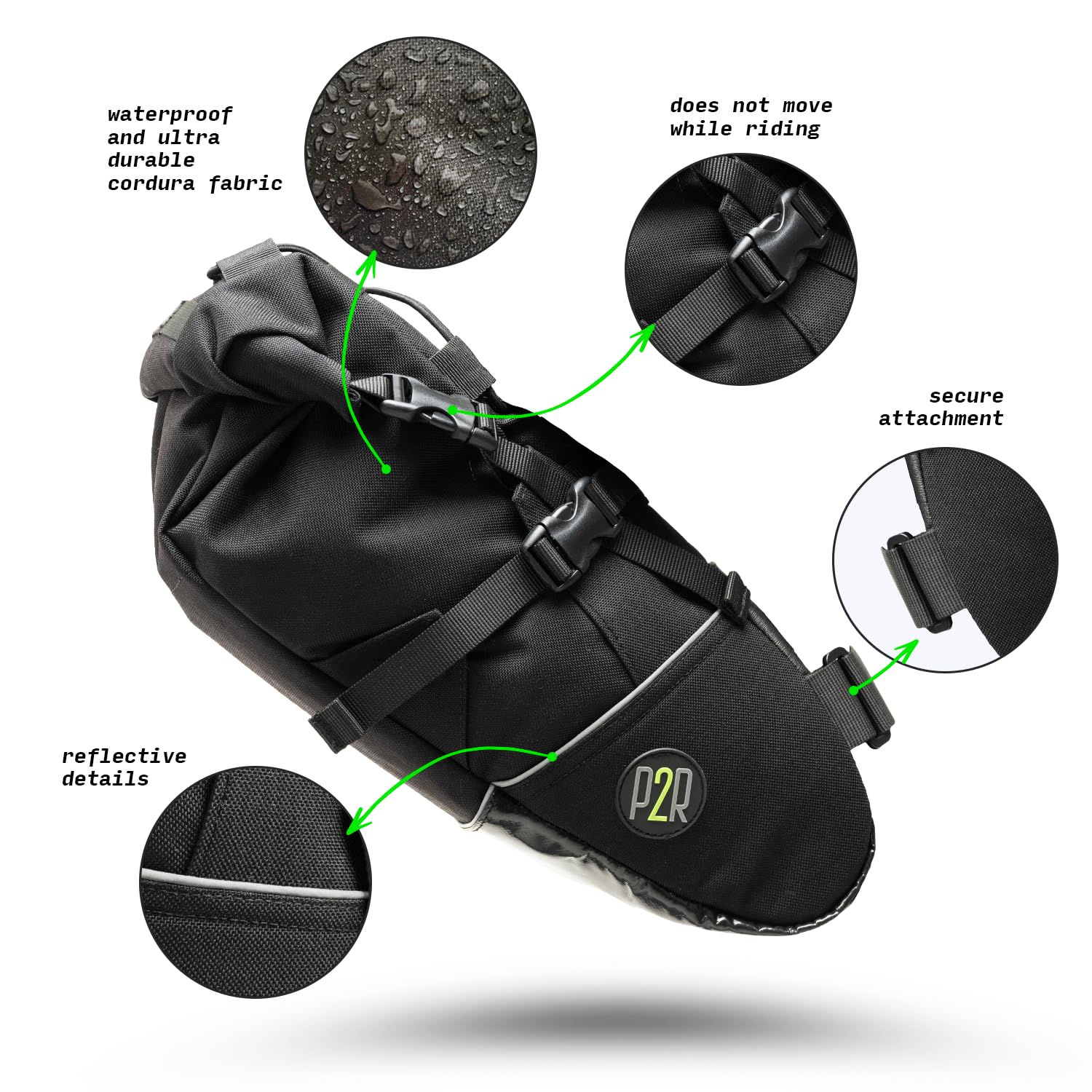 Borsa Da Telaio PACK2RIDE Mira, Impermeabile Cordura 1000D, Cerniera YKK AquaGuard, Capacità 3.5L Per Bici Da Strada E Bikepacking