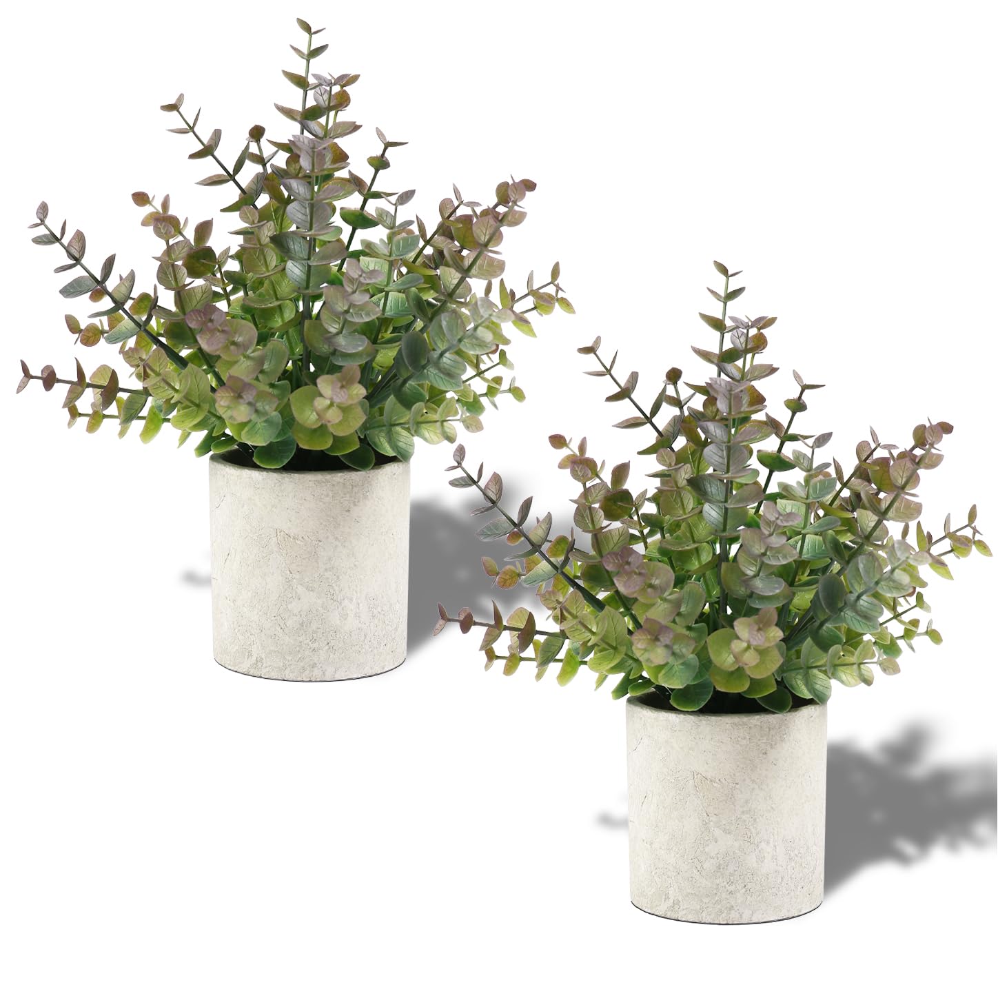 LEUCHTAMOR kleine Kunstpflanzen Topfpflanzen für Regal, Schreibtisch, Zuhause, Badezimmer, Landhauszimmer, Couchtisch, Innendekoration