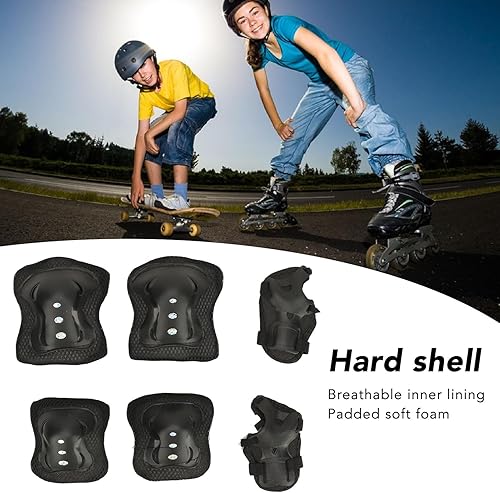 Miniatura 2 de MAVIS LAVEN Juego de equipo de protección de ciclismo para niños, rodilleras y coderas profesionales para niños, carcasa de alta dureza para