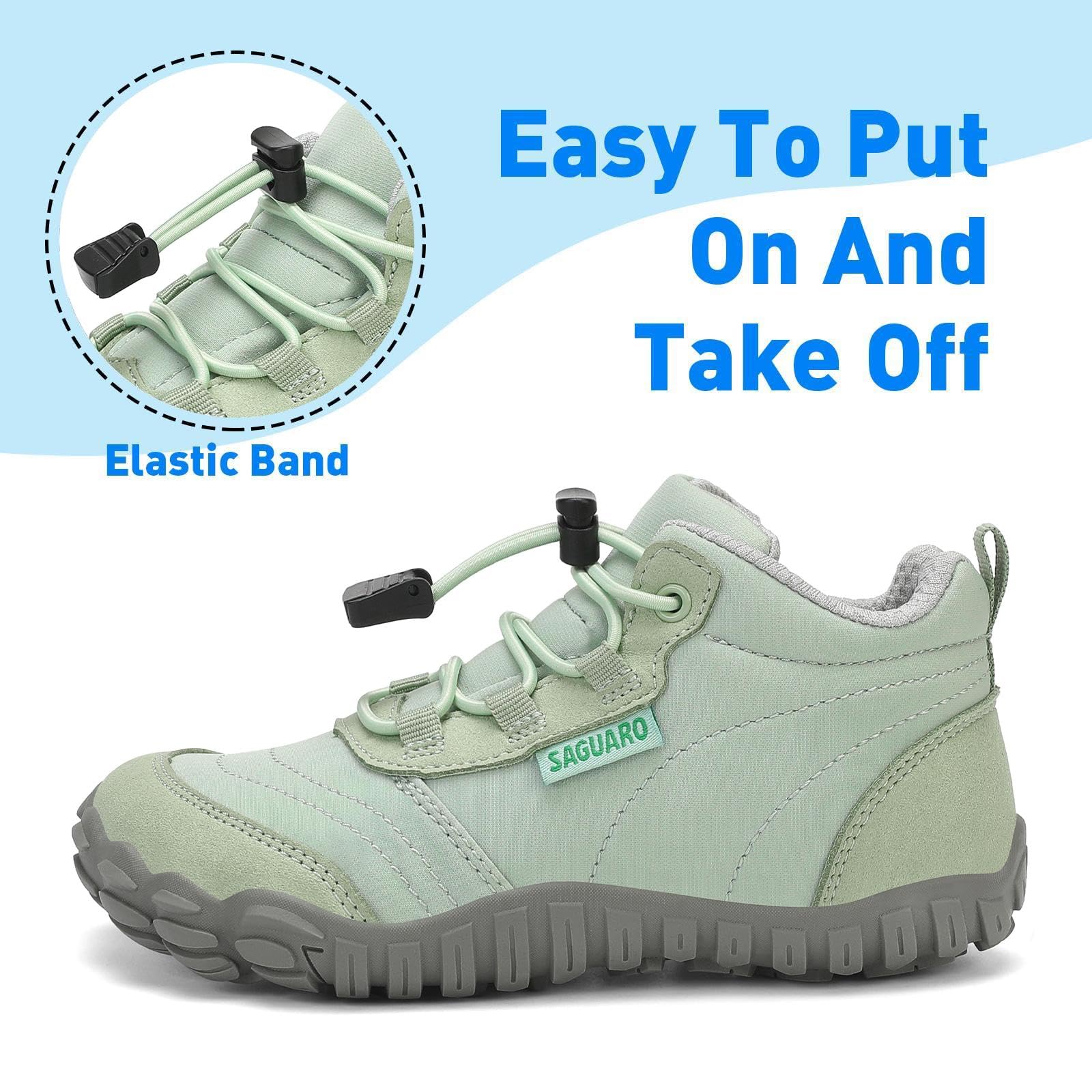 SAGUARO Zapatillas Descalzas Niños Ligeras Transpirable Zapatos de Trekking Barefoot Minimalistas Sneakers Gr.26-36