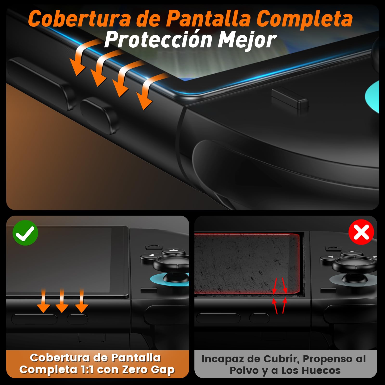 daydayup 4 piezas Protector de Pantalla Compatible con Nintendo Switch 2 con [Marco de alineación] .Cristal Templado Antiarañazos para Switch 2, Película Protectora para Switch 2 (7.9")