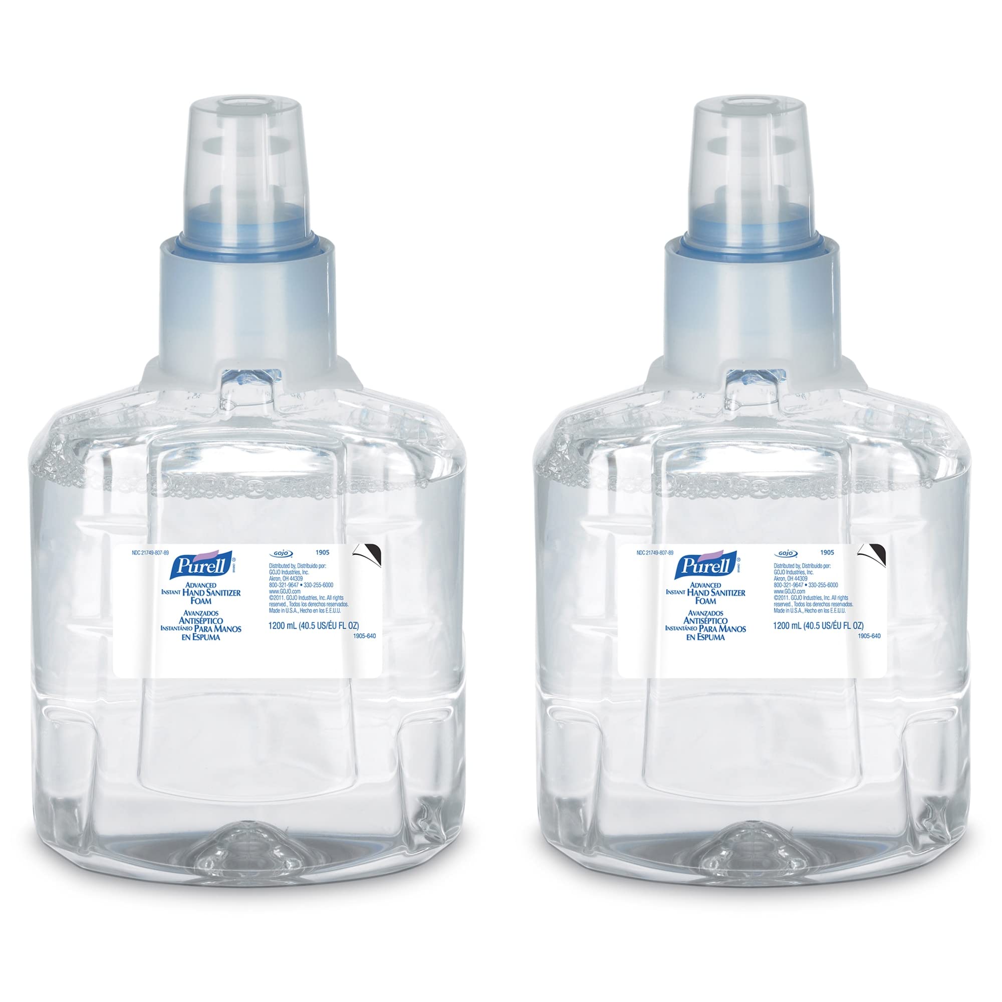 ® LTX Advanced Instant Hand Sanitizer Foam Refill by Purell – 40.5 Fl Oz (Pack of 2), Clear, Pack of 2, Model GOJ 1905-02CT