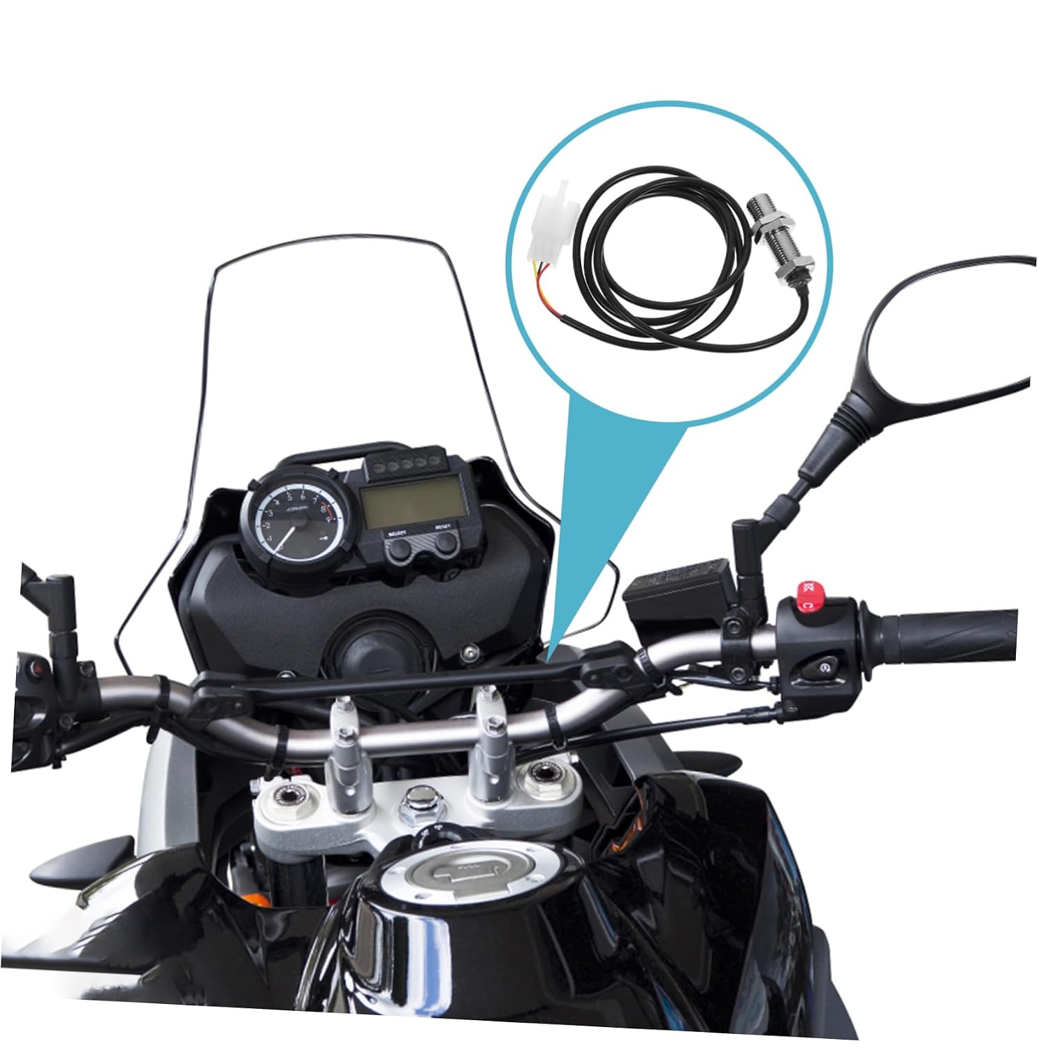 CHILDWEET Motorcycle Odometer Sensor Replacement Speedometer Tachometer Sensor Durable Multi Function CNC Design for Motorcycles Atvs Precision Performance Harsh