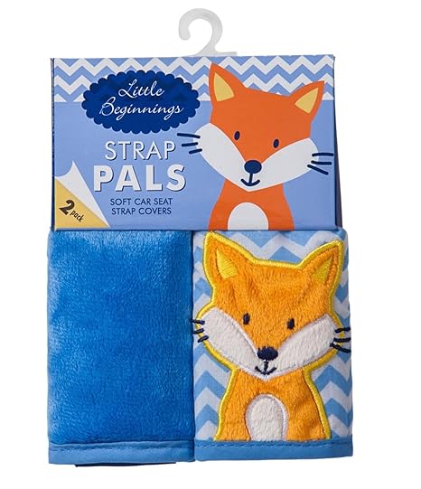 Little Beginnings 2 Piece Strap Covers with Embroidery, Fox