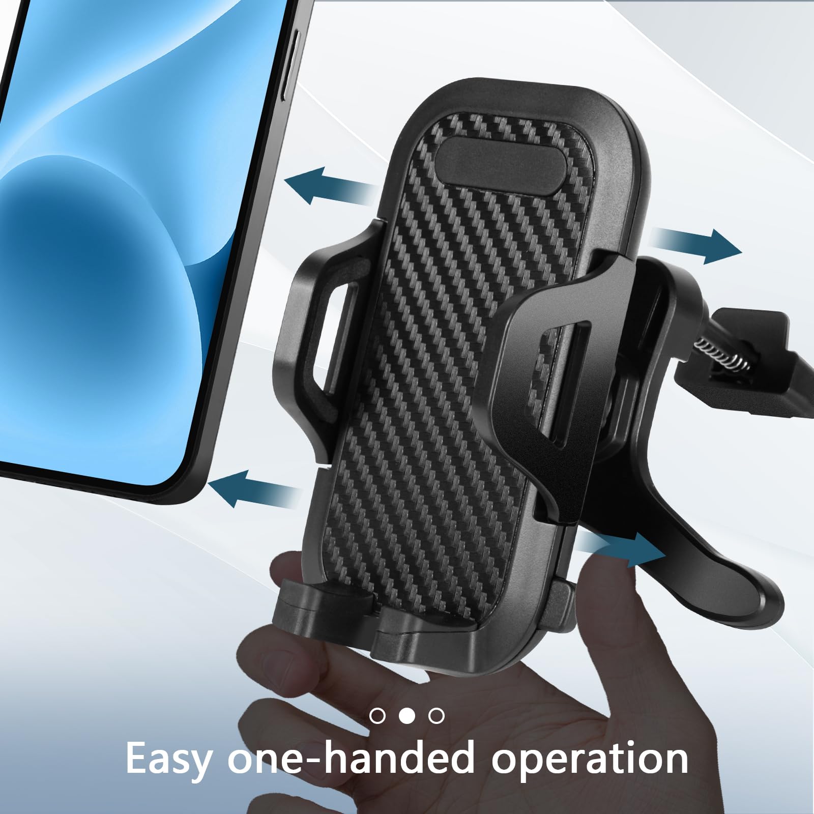 Support Telephone Voiture,3 En 1 Universel Porte Telephone Voiture Tableau De Bord Rotation 360