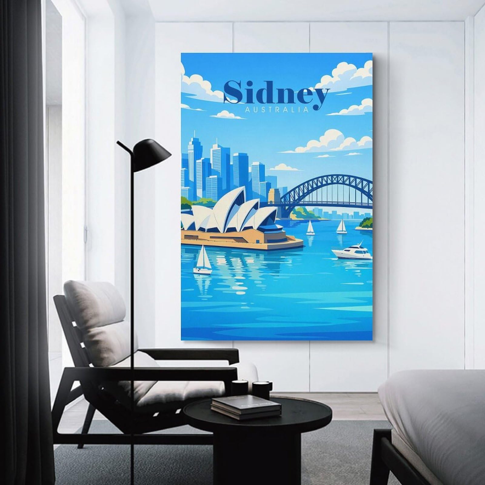Junmoney Canvas Art Print Sydney Australia Travel (3), 20x30inch(50x75cm), for Small Homes, Bedrooms Or Open Spaces, A Simple Refresh for Blank Walls