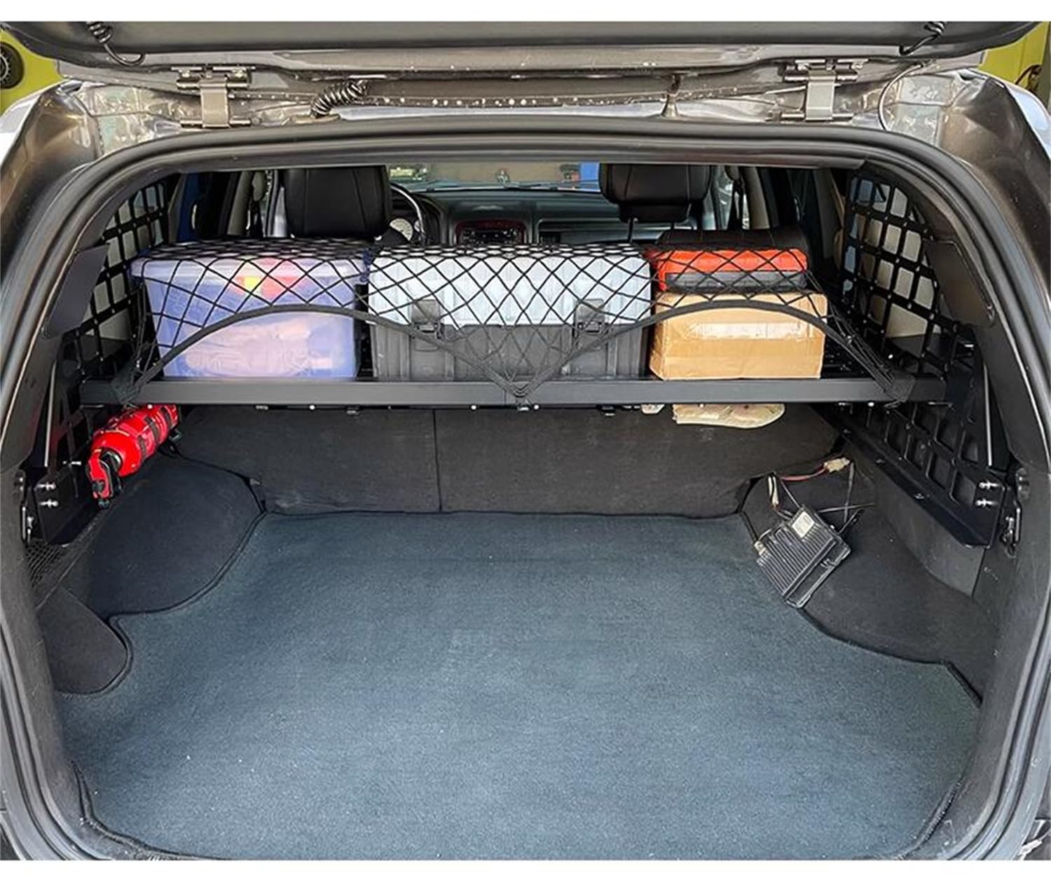 1999-2005 for Jeep Grand Cherokee WJ Molle Panel Modular Storage Panel System Trunk Shelf Interior Rear Trunk Cargo — view 3