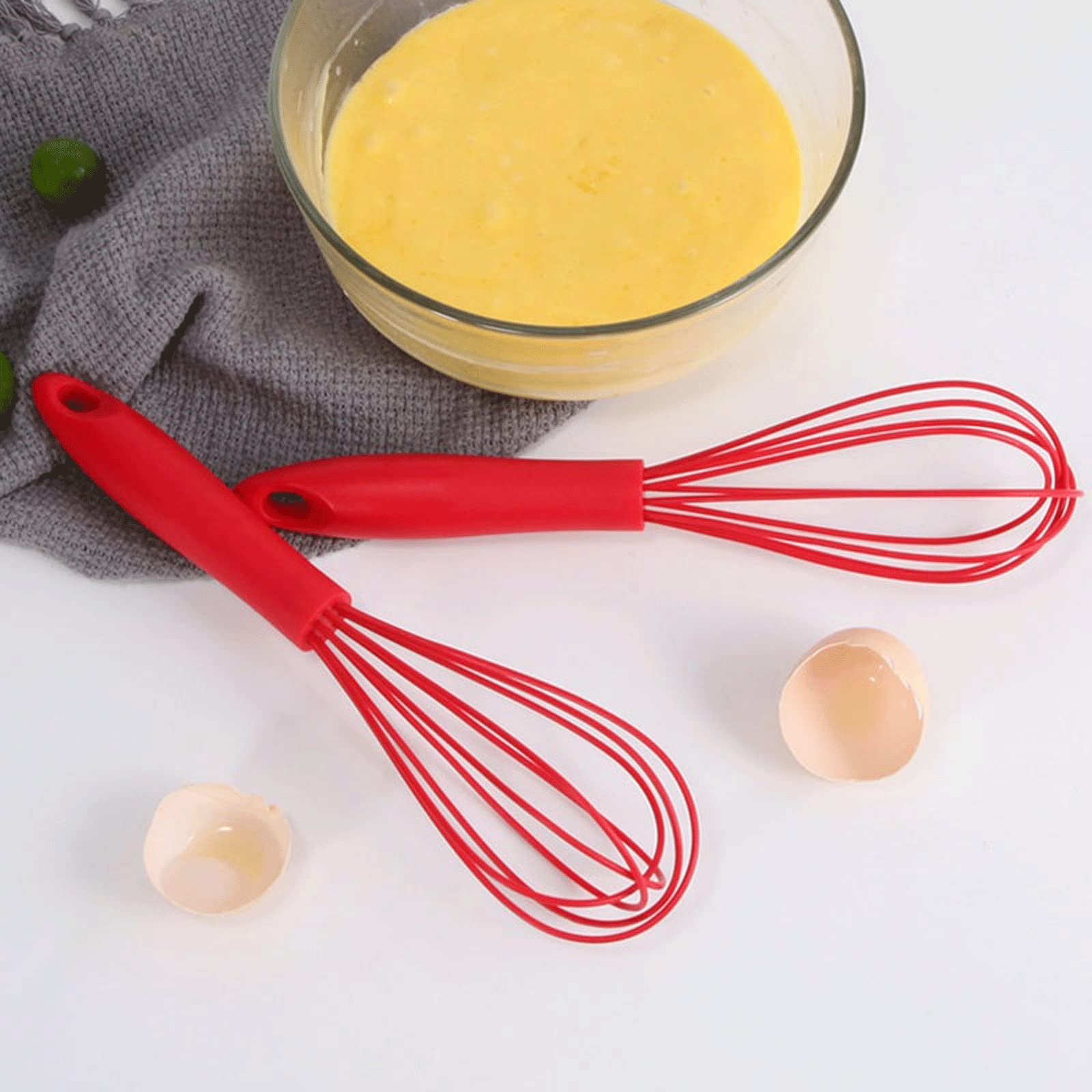 Trzepaczka do jajek kuchenna silikonowa trzepaczka antypoślizgowa łatwa do czyszczenia trzepaczka do jajek spieniacz do mleka przybory kuchenne specjalność kuchnia silikonowy trzepaczka do