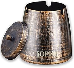 Aschenbecher mit Deckel, geeignet für den Innen- und Außenbereich, Edelstahl Windaschenbecher für Zigarettenreste und Asche im Garten, Bar, Büro