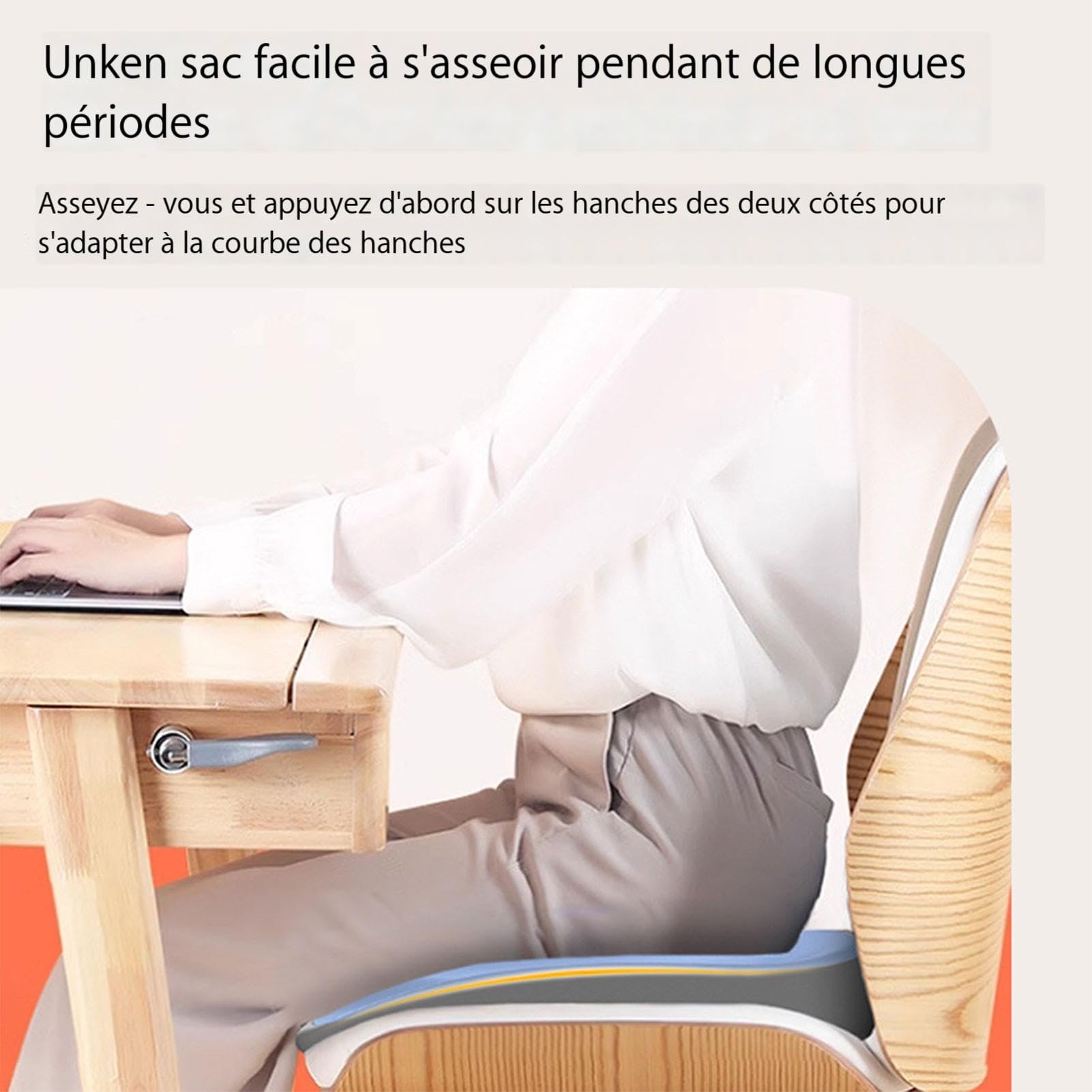 Cojines de Asiento para Ancianos – Cojín de Silla de Oficina Lenta | Cojín de silla de ruedas de espuma transpirable para un asiento largo, proporcionando la máxima comodidad para las sillas