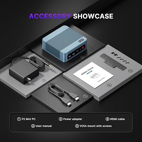 Miniatura 8 de BOSGAME Mini PC P2 Plus - Intel i7-12700H, 32GB DDR5, 512GB NVMe SSD  Win11 Pro  Thunderbolt 4, pantalla triple 4K  2.5G Ethernet + WiFi 6E