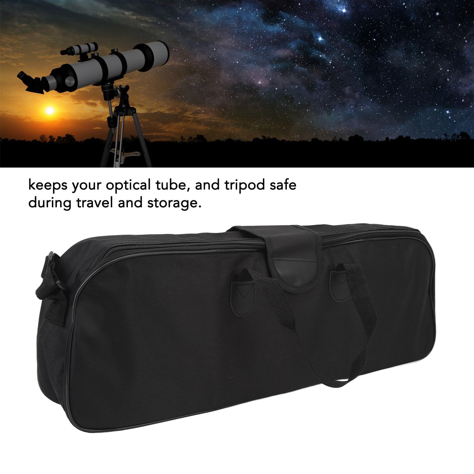 Agatige Bolsa para telescopio, Bolsa de Viaje Grande para trípode para telescopios 70400 70300 Estuche de Transporte Multiusos para telescopio, Montura, trípode y Accesorios