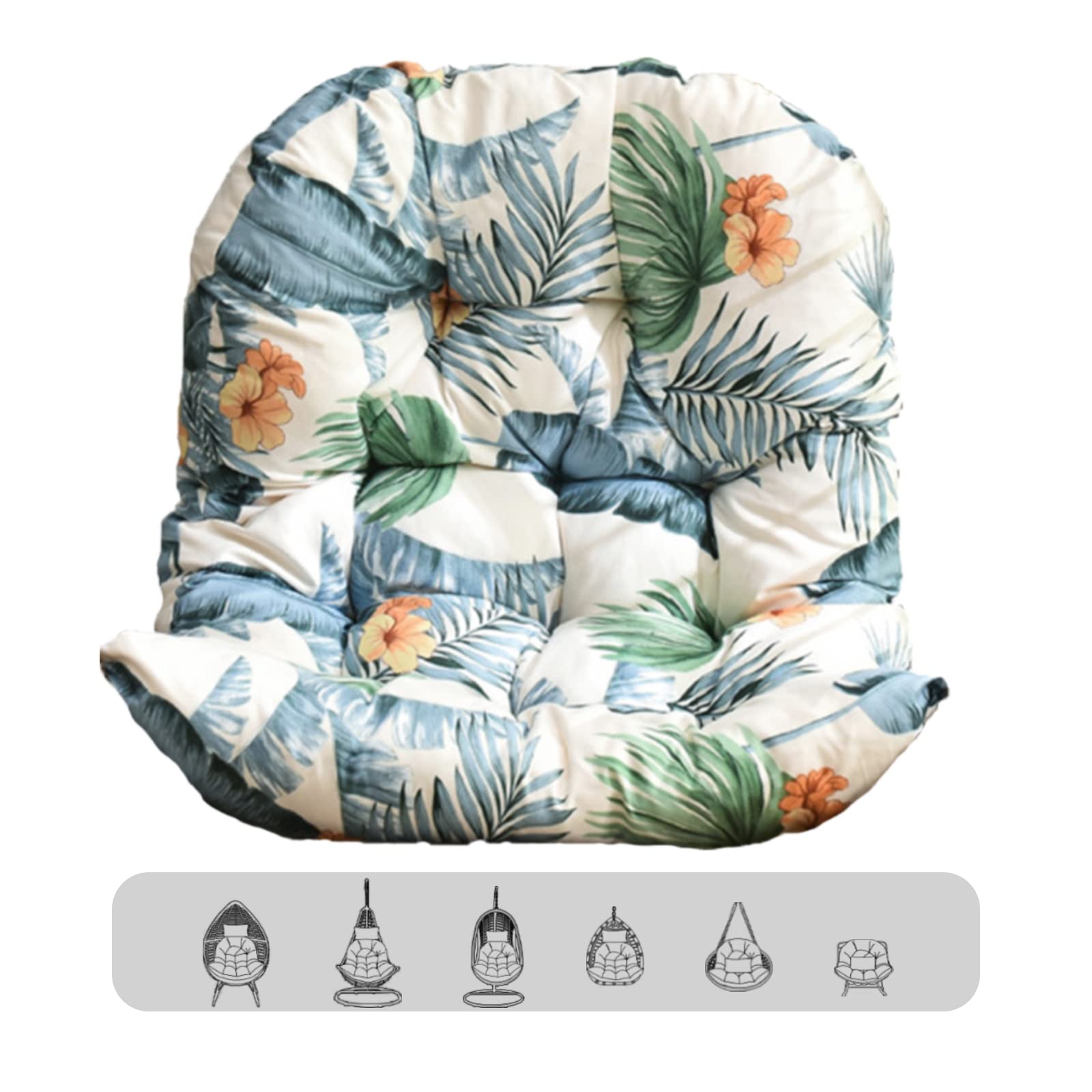 Amazon.com: Rkufoze Egg Chair Cushion, Thick Hanging Egg Chair Cushions ...