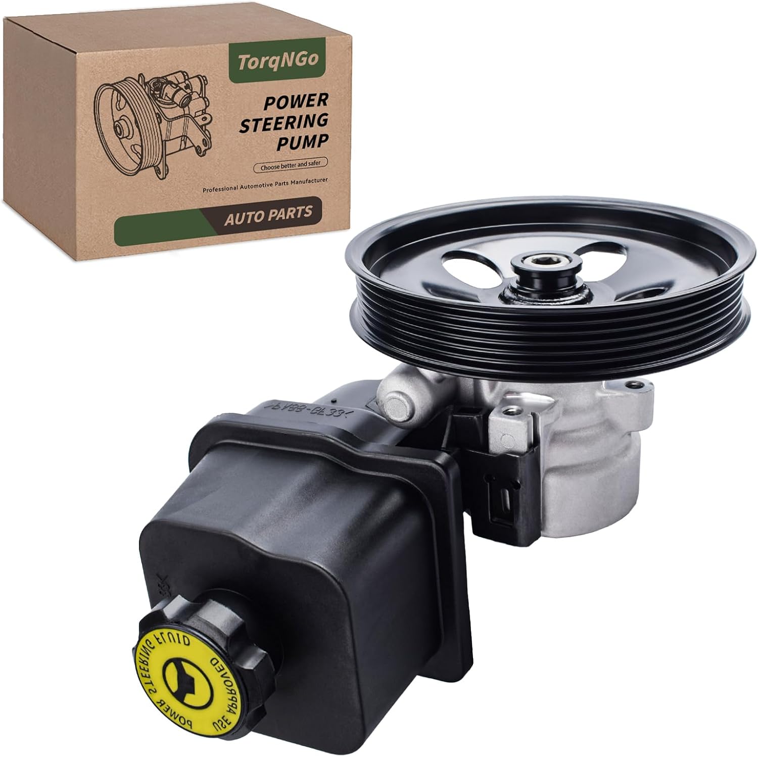 20-65990 Power Steering Pump Compatible with Rainier Chevrolet Trailblazer EXT GMC Envoy XL XUV Isuzu Ascender Saab 9-7x Oldsmobile Bravada 4.2L L6 Power Assist Pump Replace#8261122290 26112229