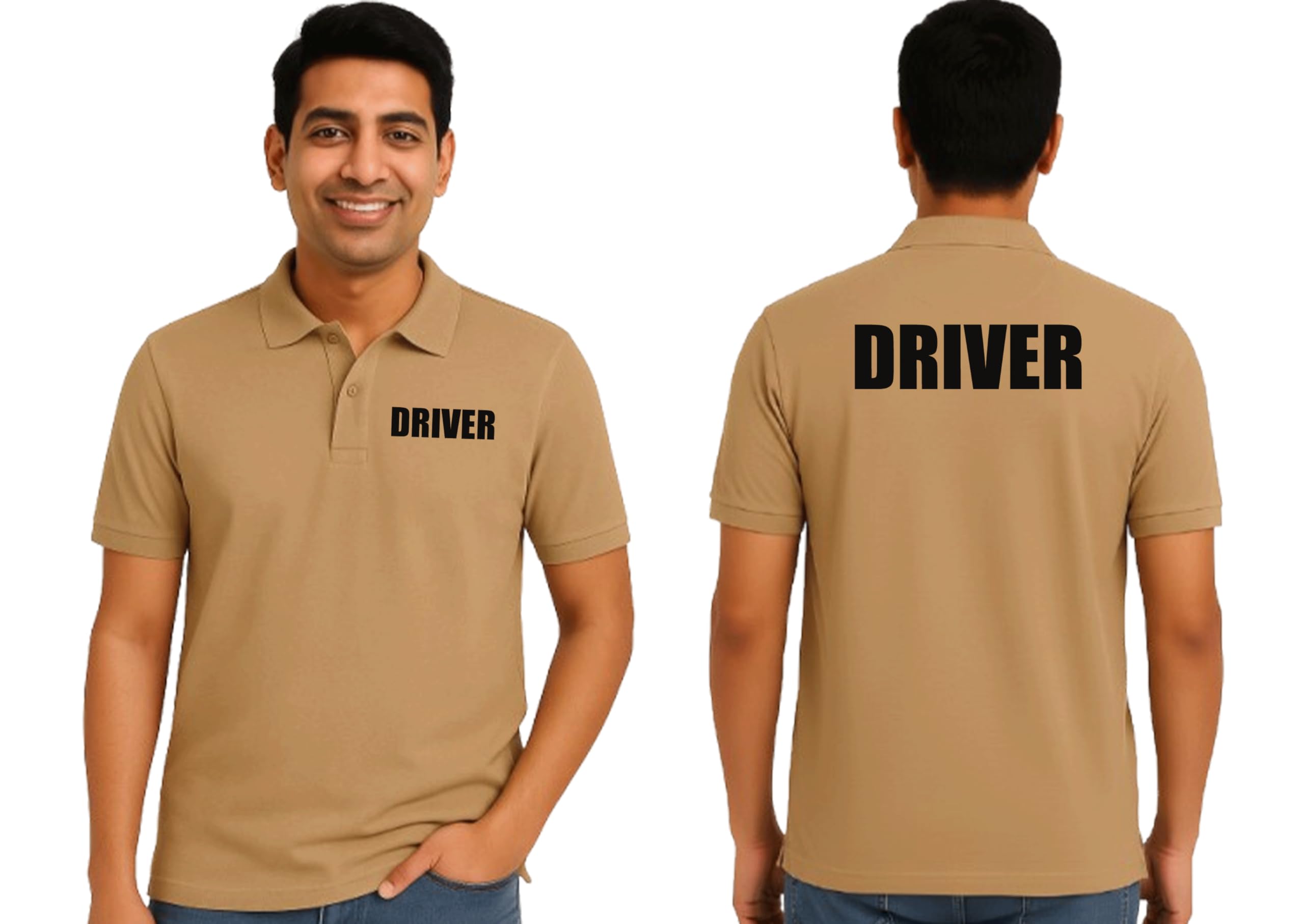 printholic Driver Both Polo Collar T Shirt for Men and Women Half Sleeve Unisex Cotton Blend Professional Workwear Uniform-picture-28