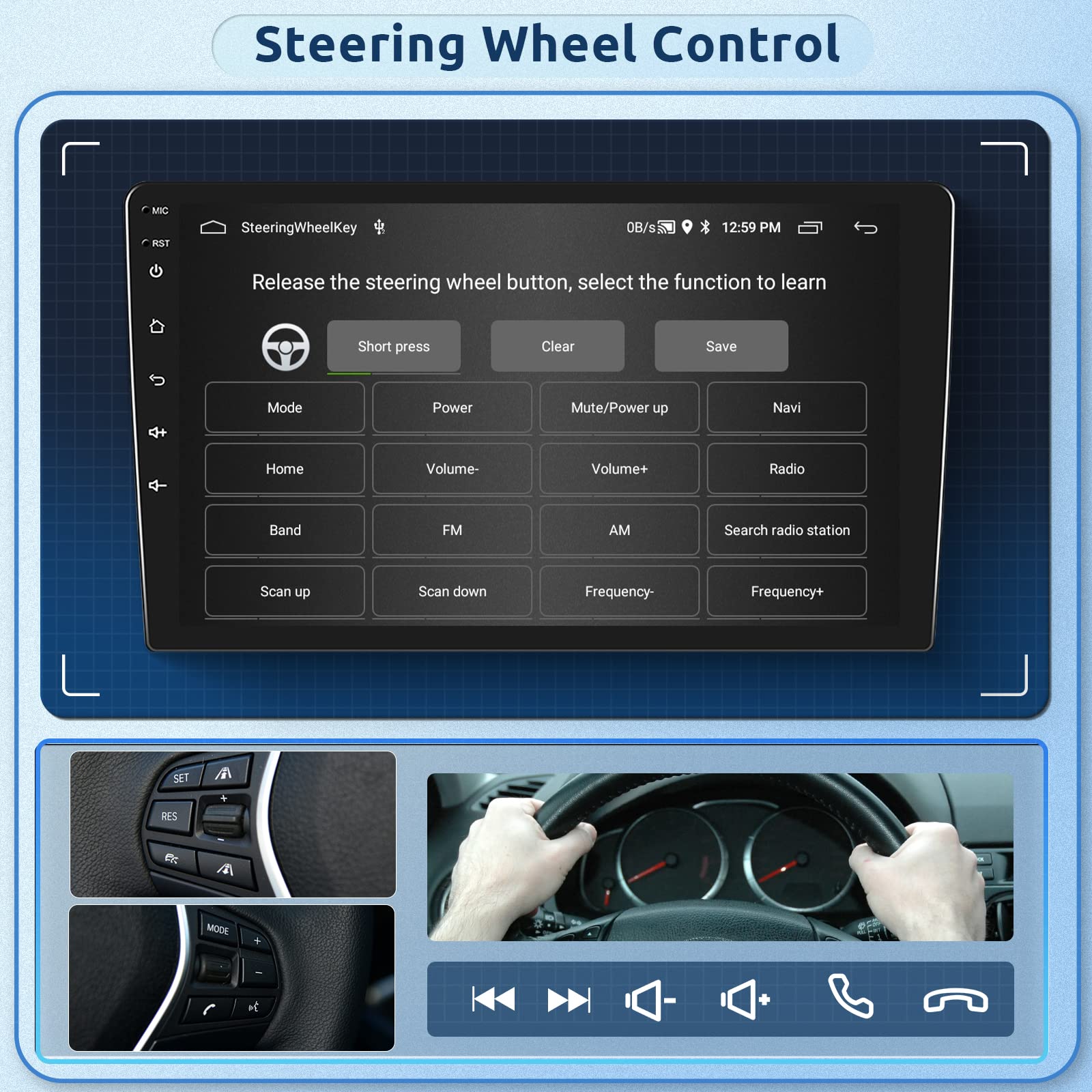 【2+64G】 Hodozzy Carplay Android Auto Autoradio pour Peugeot 208/2008 2012 2013 2014 2015 2016 2017 2018,10 Pouce Touchsreen Bluetooth Poste Radio Voiture avec GPS/WiFi/RDS/FM/USB
