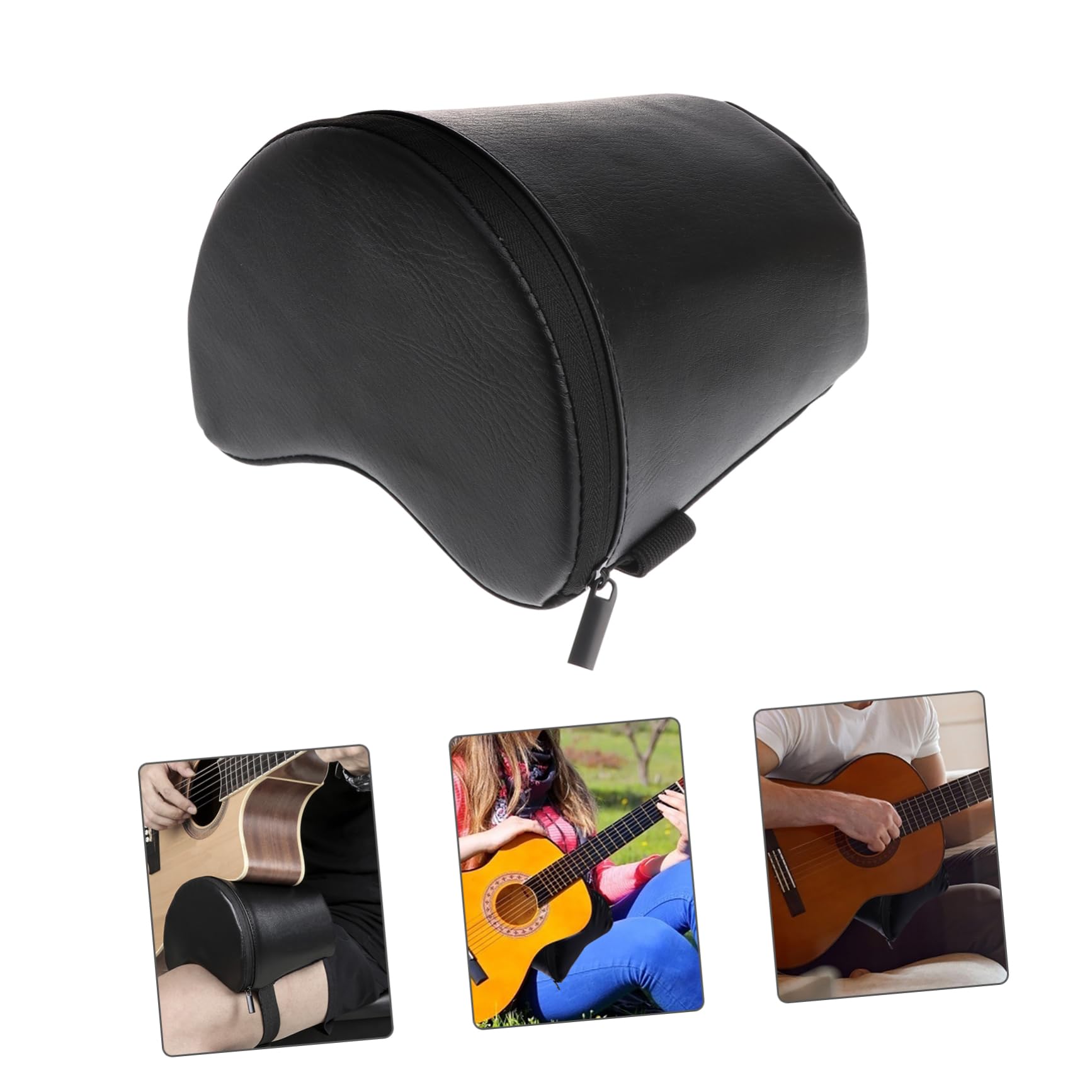 Supporto per Chitarra Classica Elastico e Imbottitura Nera | Pelle Sintetica e Schiuma, per Performance e Studio, Accessori Flamenco per Musicisti Principianti e Professionisti