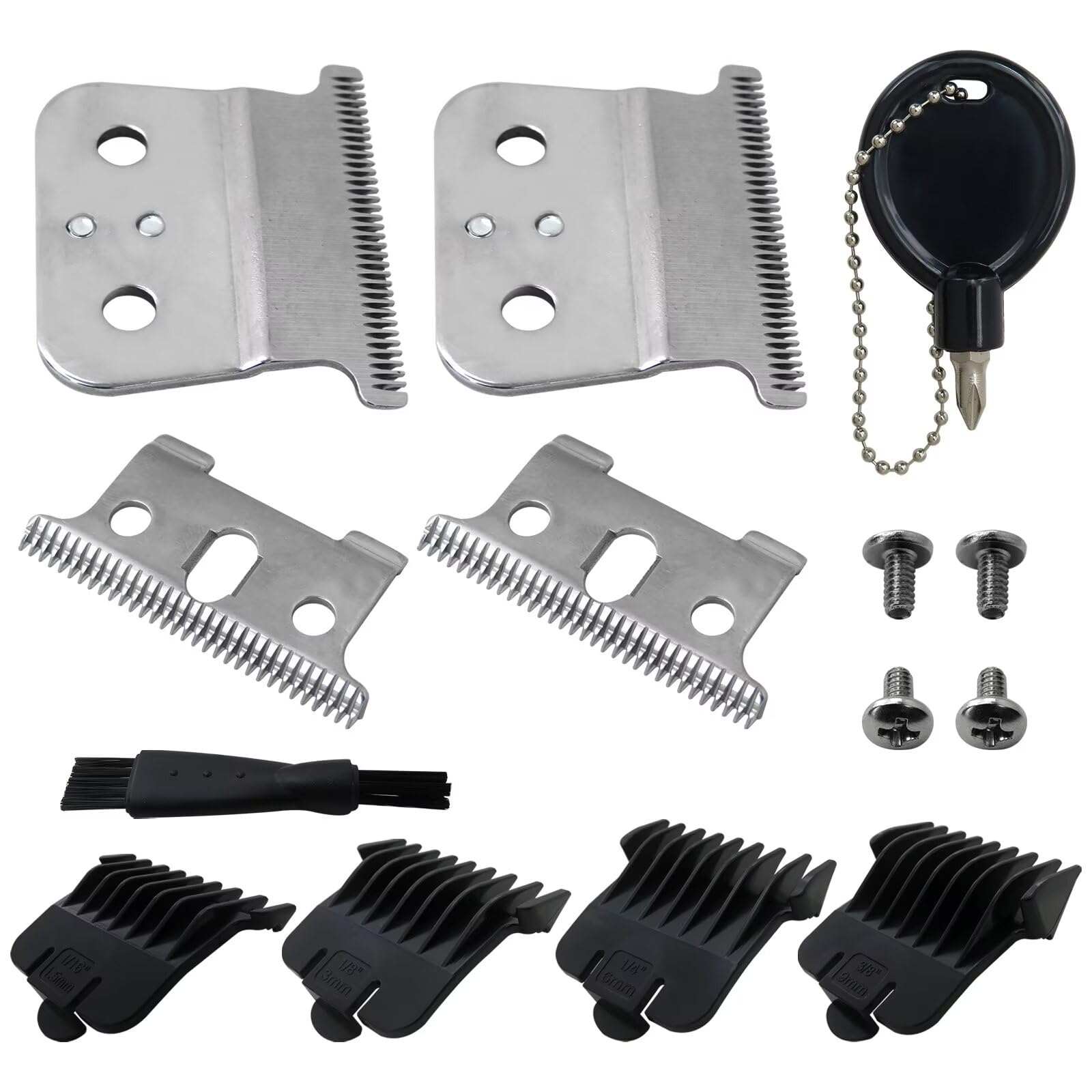 Xspeedonline New Version 2 Packs Trimme Blade with Comb Set for Andis T Gtx Blackouts Cordless corded #04710#04521