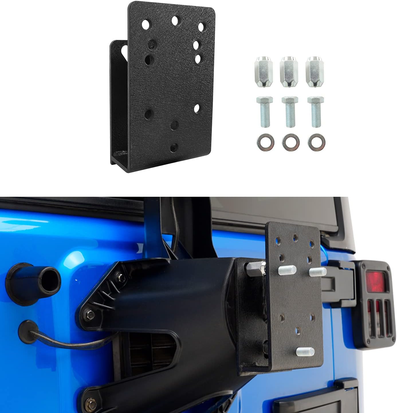 EAG Tire Relocation Bracket Fit for 1976-2018 Wrangler CJ YJ TJ JK