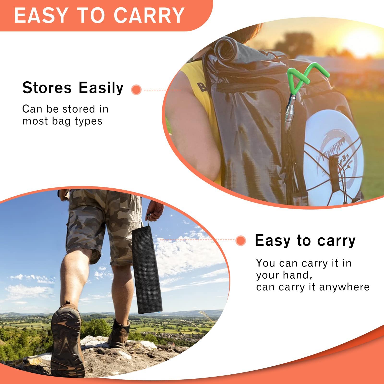 Disc Golf Retriever, Multifunktionales Teleskop-Zubehör Verlängert Sich Auf 10ft Mit Leicht Zu Tragender Tasche, Starter Kits Mit Premium Zubehör