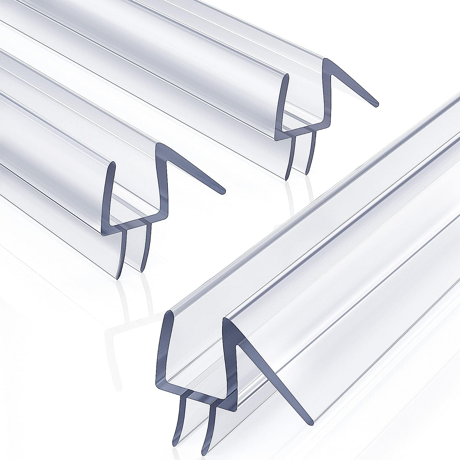 Yecaye 3 Pack 3/8" x 39" Shower Door Bottom Seal,Shower Door Sweep,Frameless Glass Seal Strip,Stop Leaks and Create a Water Barrier, Water Guard 10MM