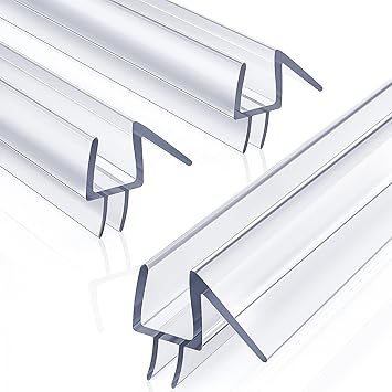 Shower Door Sweep - 3-Pack Shower Door Bottom Seal - Frameless Glass Shower Door Seal Strip - Stop Shower Leaks and Create a Water Barrier (3/8? x 39?)