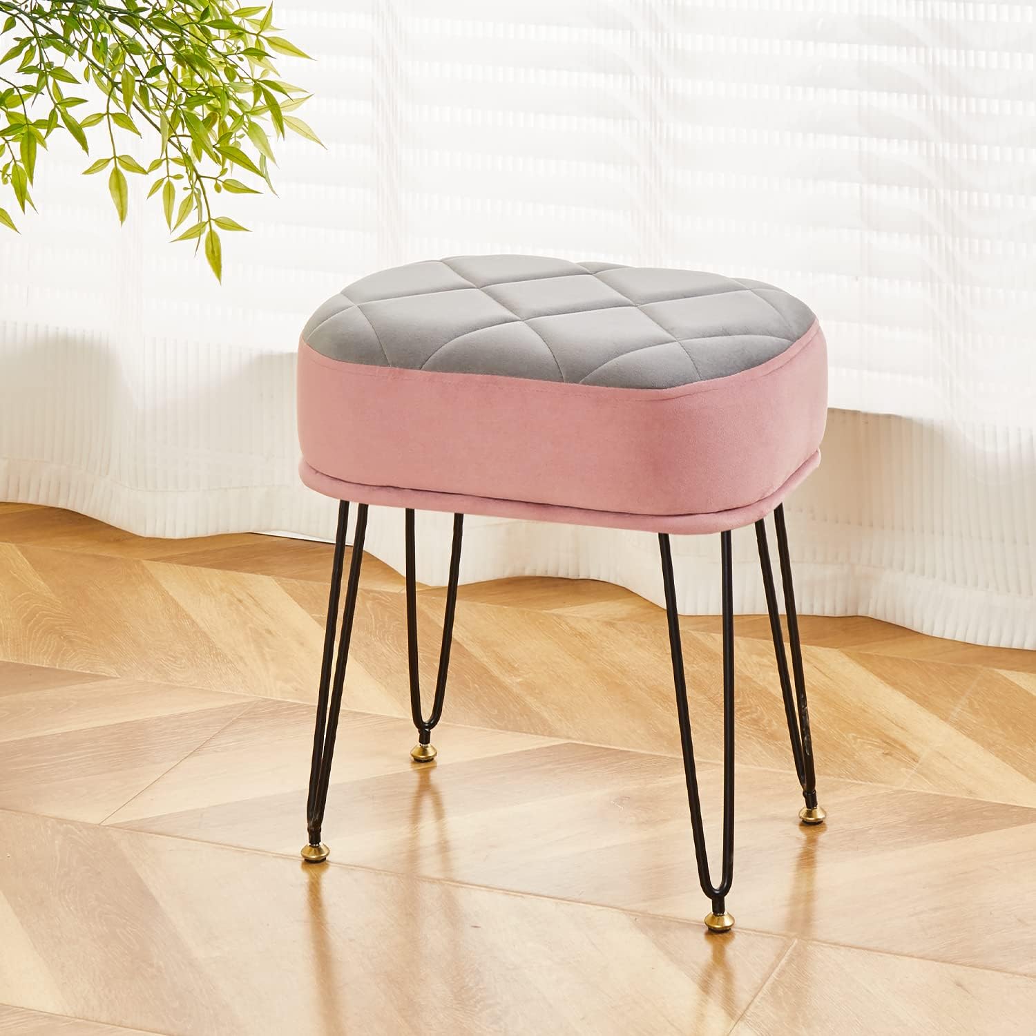 Cpintltr Multifunctional Vanity Stools Velvet Footstool