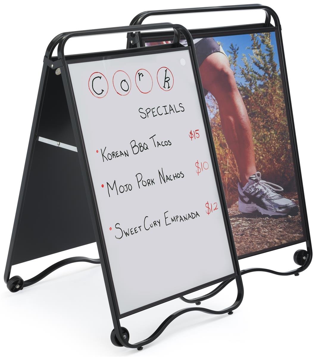 Amazon.com: Displays2go Double Sided Whiteboard Sidewalk Signs, 24" x 36"  Writing Surfaces – Black (SGDRY2436B) : Office Products