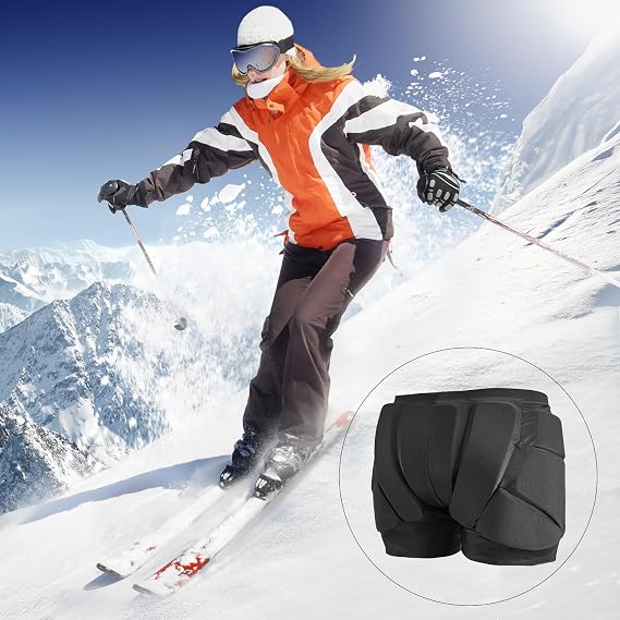 AIDY-PRO Snowboard Padded Shorts Impact Shorts for Snowboarding, Hip and Butt Pads for Skating, Snowboard Butt Pad for Kids Adult
