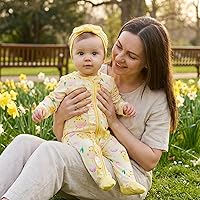 Vista 2 de Kuriozud - Mameluco para recién nacido, unisex, con pie, de una pieza, pijama, mameluco para bebé