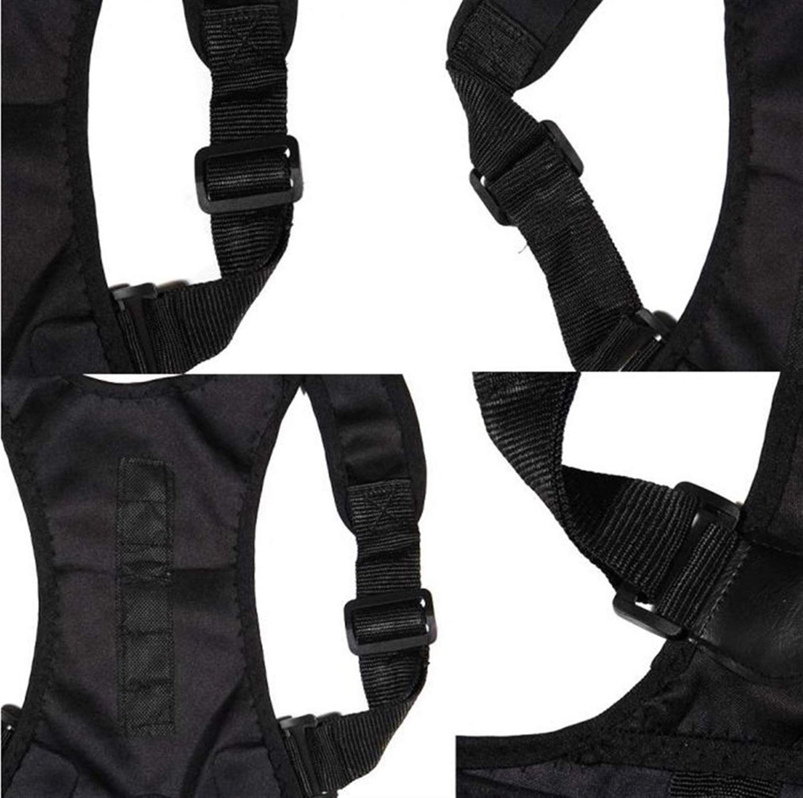 Regulowany korektor postawy na ramię i pas do stabilizacji postawy kręgosłupa (czarny XXXL) (czarny XXXL)