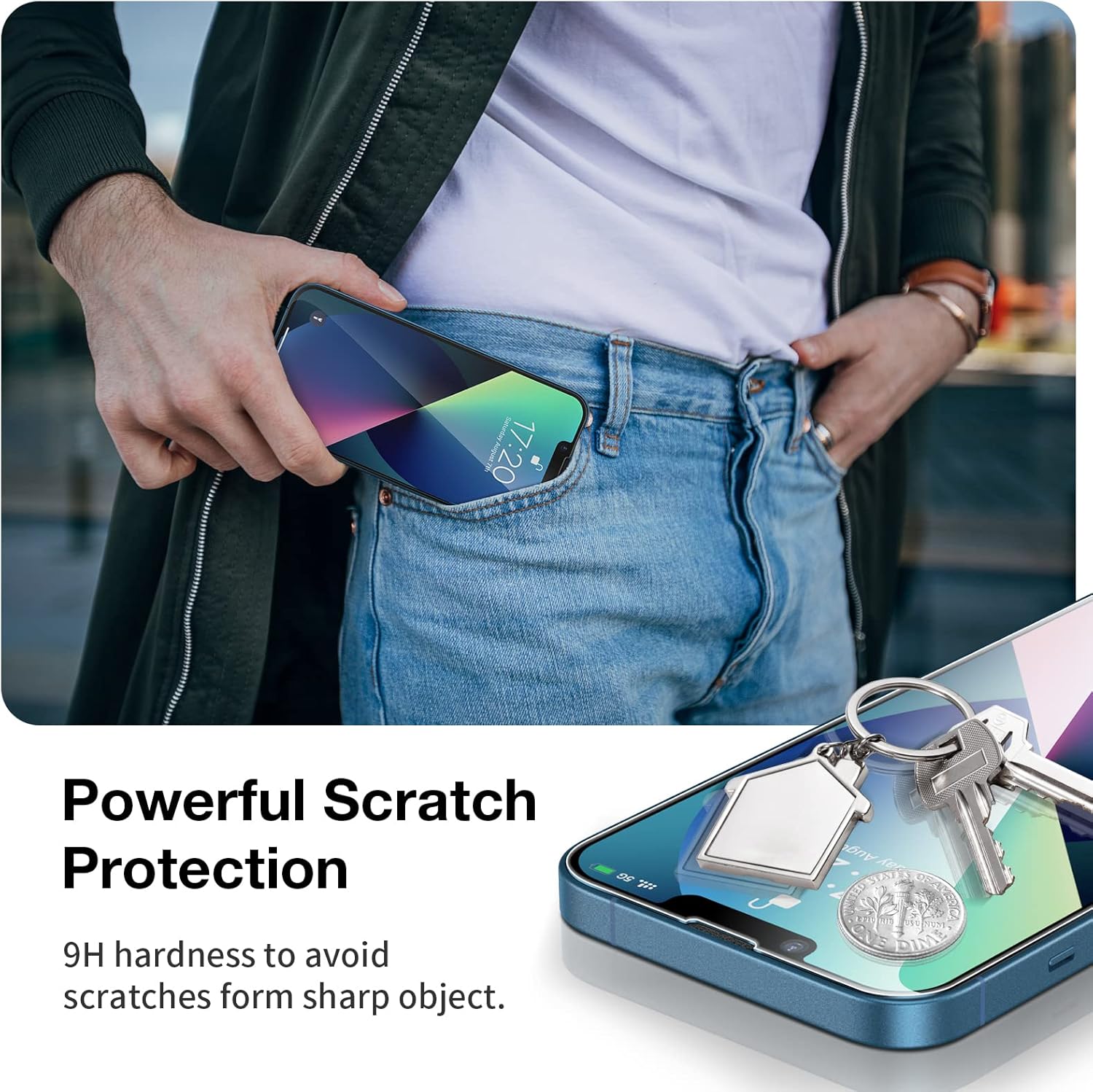 EGV 3 Pack Screen Protector for iPhone 13/ iPhone 14/ iPhone 13 Pro/iPhone 16Se 6.1 inch, Tempered Glass HD Screen, Scratch Resistant Film, Easy Installation - Image 3